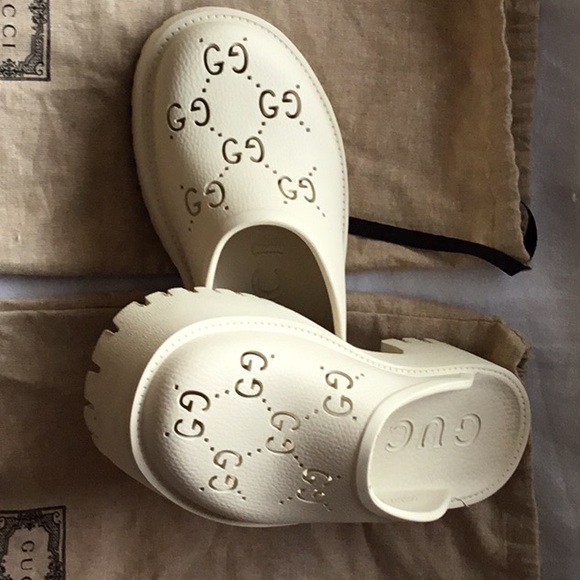 COPY - Gucci- Women’s Platform Perforated G Sandal - Picture 2 of 13